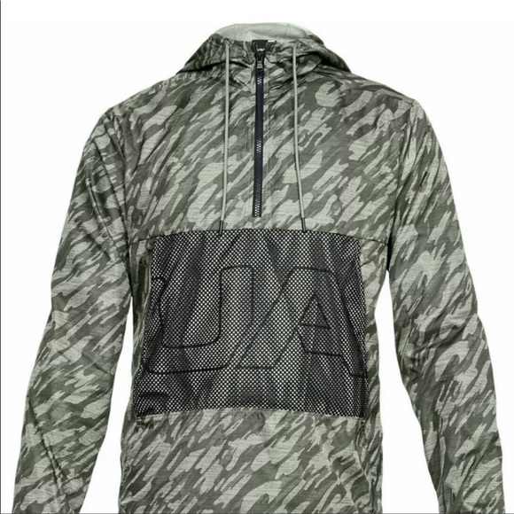 Under Armour Men's UA Sportstyle Longline Anorak Jacket Hooded Windbreaker - Picture 5 of 8